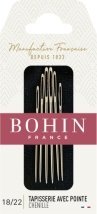 Chenille №18/22 (6шт) Набір голок для вишивання стрічками Bohin (Франція)