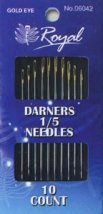 Darners 1/5 (10шт) Набір штопальних голок із золотим вушком Royal (Японія)