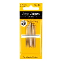 Embroidery №8 (16шт) Набор игл для вышивки гладью John James (Англия)