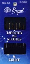 Tapestry 26 (6шт) Набір гобеленових голок для вишивання із золотим вушком Royal (Японія)