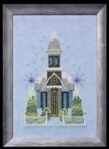 Схема "Little Snowy Blue Church//Маленька засніжена голуба церква" Nora Corbett