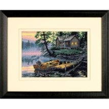 Набір для вишивання хрестиком "Ранок на озері//Morning Lake" DIMENSIONS 65091