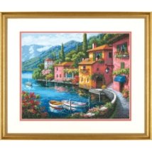 Набір для вишивання хрестиком "Прибрежне місто//Lakeside Village" DIMENSIONS 70-35285