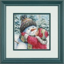 Набір для вишивання хрестиком "Поцілунок для сніговика//A Kiss for Snowman" DIMENSIONS 70-08833