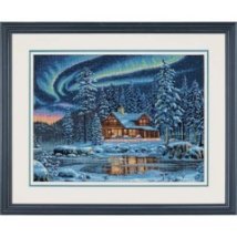 Набір для вишивання хрестиком "Будиночок у Аврори//Aurora Cabin" DIMENSIONS 35212
