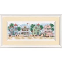 Набор для вышивания крестом "Коттеджи у моря//Seaside Cottages" DIMENSIONS 13726