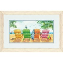 Набір для вишивання хрестиком "Пляжні крісла//Beach Chairs" DIMENSIONS 70-35325