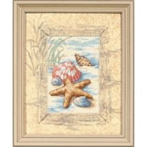 Набор для вышивания крестом "Ракушки в песке//Shells in the Sand" DIMENSIONS 06956