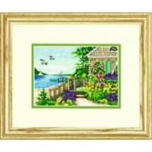 Набір для вишивання хрестиком "Котедж біля пляжу//Bayside Cottage" DIMENSIONS 70-65145