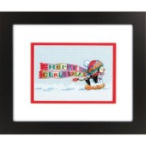 Набір для вишивання хрестиком "Різдвяний пінгвін//Christmas Penguin" DIMENSIONS 70-08950