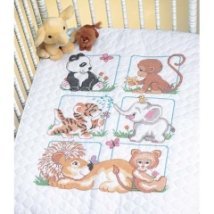 Набор для вышивания крестом "Животные//Animal Babes Quilt" DIMENSIONS 13083