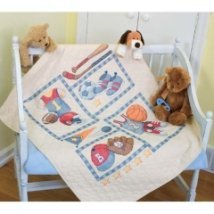 Набір для вишивання хрестиком "Дитячий спорт//Little Sports Quilt" DIMENSIONS 73255