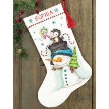 Набір для вишивання хрестиком "Веселе тріо//Jolly Trio Stocking" DIMENSIONS 70-08937