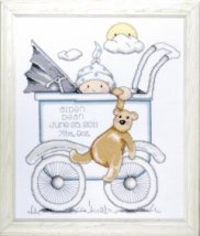 Набор для вышивания крестом "Baby Buggy Boy//Мальчик в коляске" Design Works