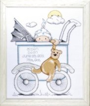 Набір для вишивання хрестиком "Baby Buggy Boy//Хлопчик у візочку" Design Works