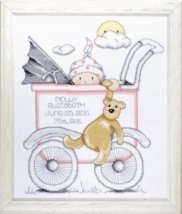 Набір для вишивання хрестиком "Baby Buggy Girl//Дівчинка у візочку" Design Works