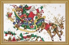 Набір для вишивання хрестиком "Santa's Sleigh//Санчата Санта-Клауса" Design Works