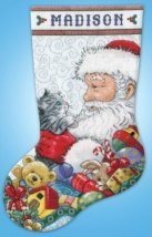 Набір для вишивання хрестиком "Santa & Kitten//Санта і кошеня" Design Works
