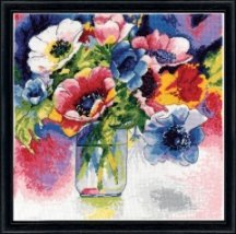 Набір для вишивання хрестиком "Anemonies//Анемони" Design Works