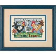 Набір для вишивання хрестиком "Добро пожаловать в курятник//Welcome to the Coop" DIMENSIONS 65053