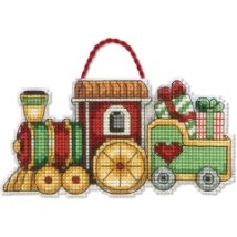 Набір для вишивання хрестиком "Прикраса Потяг//Train Ornament" DIMENSIONS 70-08897