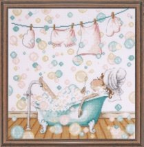 Набір для вишивання хрестиком "Blowing Bubbles//Мильні бульбашки" Design Works