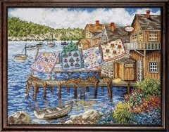 Набір для вишивання хрестиком "Dockside Quilts//Ковдри в порту" Design Works