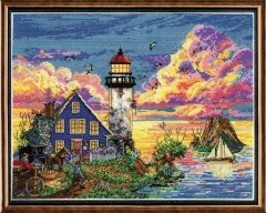 Набір для вишивання хрестиком "Lighthouse Sunset//Захід біля маяка" Design Works
