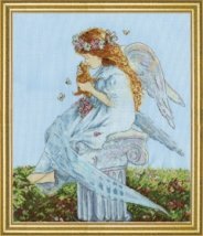 Набір для вишивання хрестиком "Angel with Kitten//Ангел с кошеням" Design Works