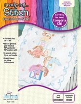 Набір для вишивання хрестиком "Sleepy Bunnies Quilt//Сонні кролики" Janlynn