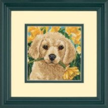 Набор для вышивания гобеленом "Щенок//Puppy Mischief" DIMENSIONS 07231