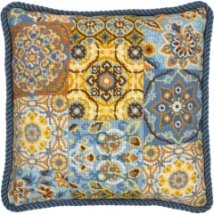 Набір для вишивання гобеленом "Узори на синьому//Patterns On Blue" DIMENSIONS 71-20081