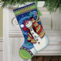 Набір для вишивання гобеленом "Щасливий сніговик//Happy Snowman" DIMENSIONS 71-09143