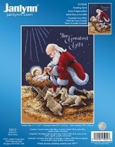 Набір для вишивання хрестиком "Kneeling Santa//Санта на колінах" Janlynn