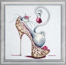 Набір для вишивання хрестиком "Fashionista Cat//Кішка модниця" Design Works