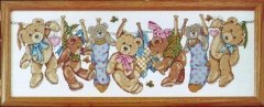 Набір для вишивання хрестиком "On The Line Teddies//Мишенята в рядок" Design Works