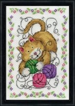 Набір для вишивання хрестиком "Yarn Cat//Кіт з пряжею" Design Works