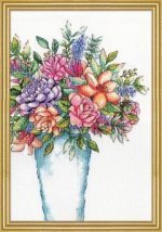 Набір для вишивання хрестиком "Aqua Vase//Акварельна ваза" Design Works