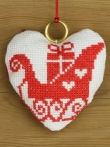 Набір для вишивання "Червоні санчата (Red sleigh)" PERMIN