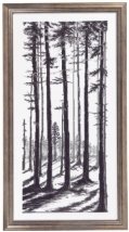 Набор для вышивания "Деревья. Графика. (Grey/black trees)" PERMIN