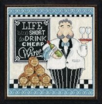 Набір для вишивання хрестиком "Cheap Wine/Дешеве вино" Design Works