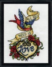 Набір для вишивання хрестиком "Love Tattoo/Любовне тату" Design Works