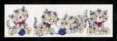 Набір для вишивання хрестиком "Kitty Row//Кошенята в рядок" Design Works