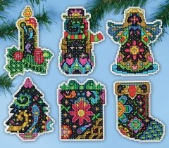 Набір для вишивання хрестиком "Christmas Fantasy Ornaments//Різдвяна фантазія" Design Works