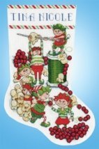 Набір для вишивання хрестиком "Popcorn Elves//Ельфи з попкорном" Design Works