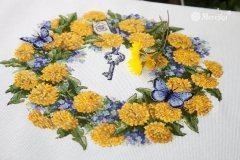Набір для вишивання хрестиком "Вінок з кульбабок" Мережка
