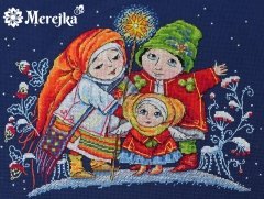 Набір для вишивання хрестиком "Різдвяна зірка" Мережка
