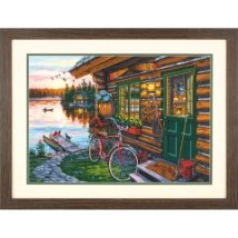 Набір для малювання фарбами по номерам "Будиночок з видом//Cabin View" DIMENSIONS