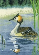 Набір для вишивання хрестиком "Качка//Grebe" Heritage Crafts