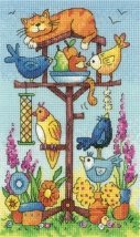 Набір для вишивання хрестиком "Годівниця для птахів//Bird Table" Heritage Crafts